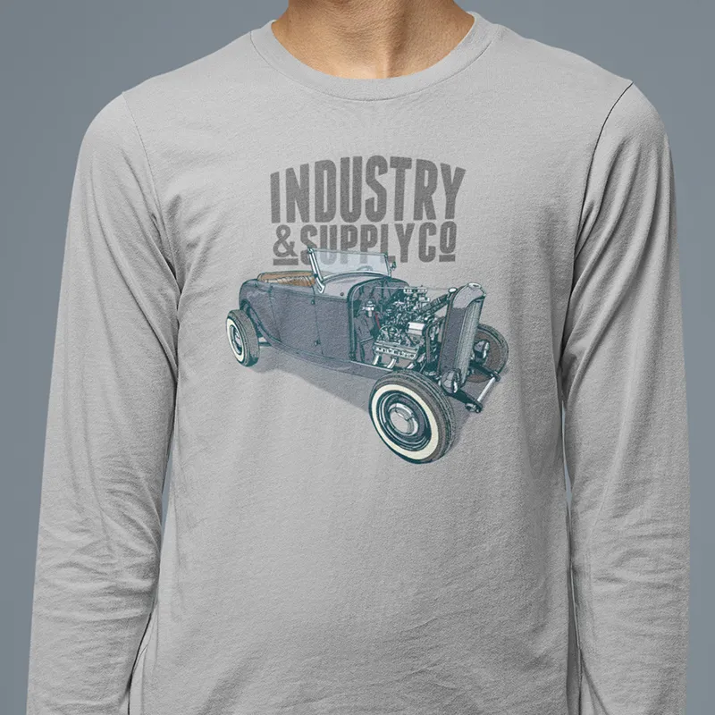 1932 MODEL B FORD LONG SLEEVE (FRONT & BACK) T SHIRT