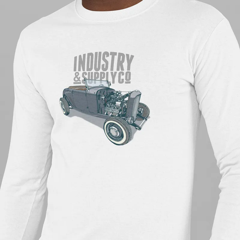 1932 MODEL B FORD LONG SLEEVE (FRONT & BACK) T SHIRT