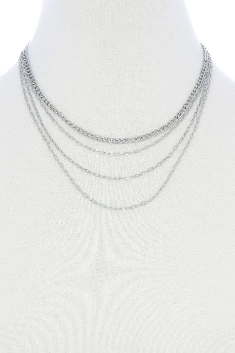 4 Layer Metal Necklace