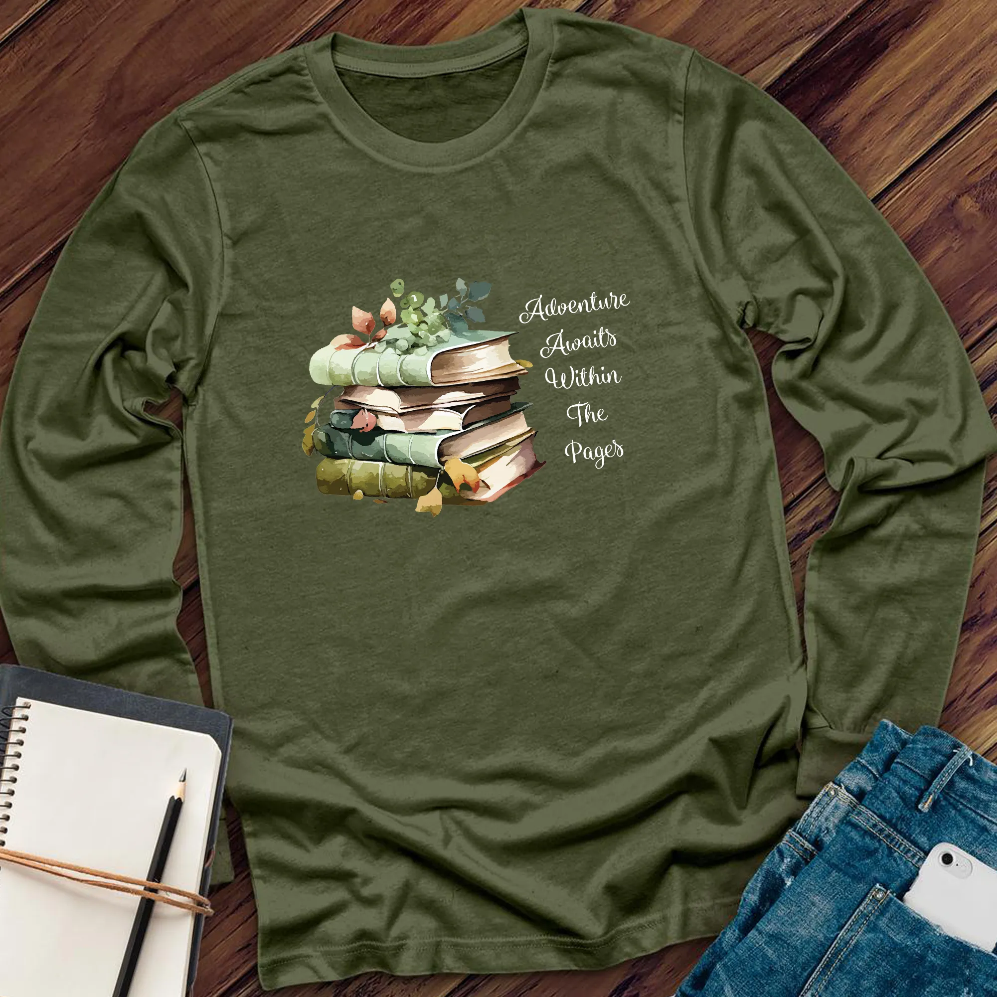 Adventure Awaits Book Long Sleeve