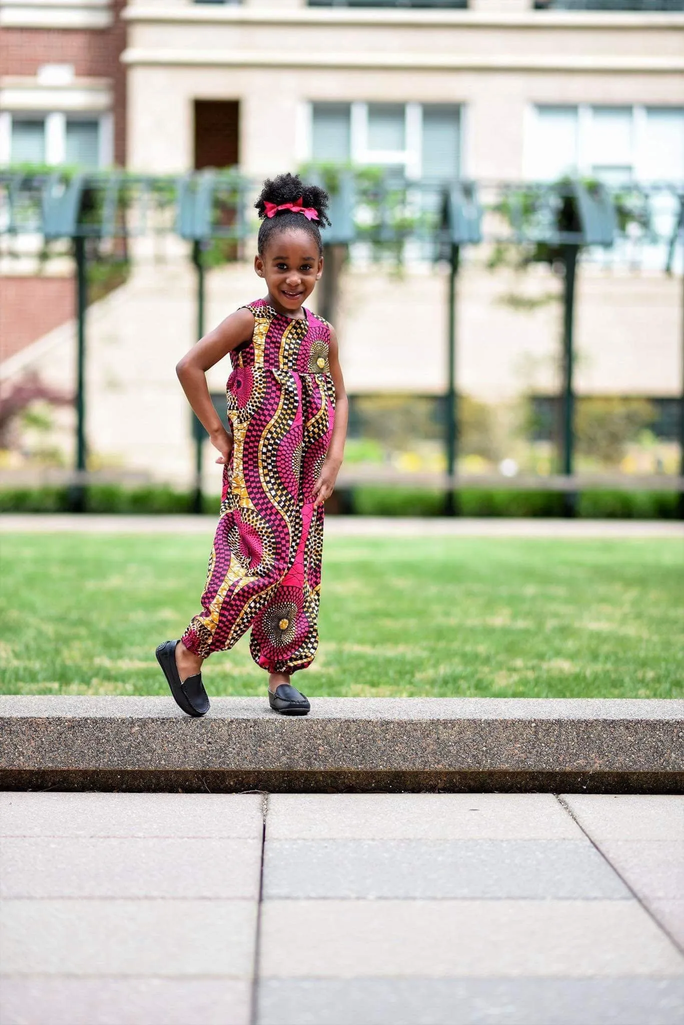 African Pink Swirl Jumpsuit