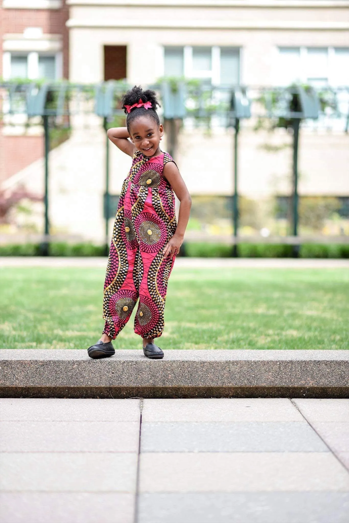 African Pink Swirl Jumpsuit