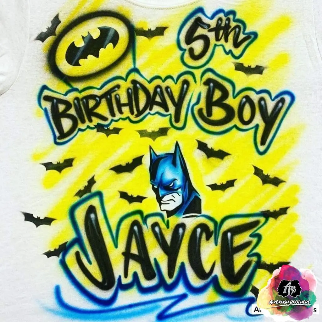 Airbrush Batman Cartoon Shirt Design