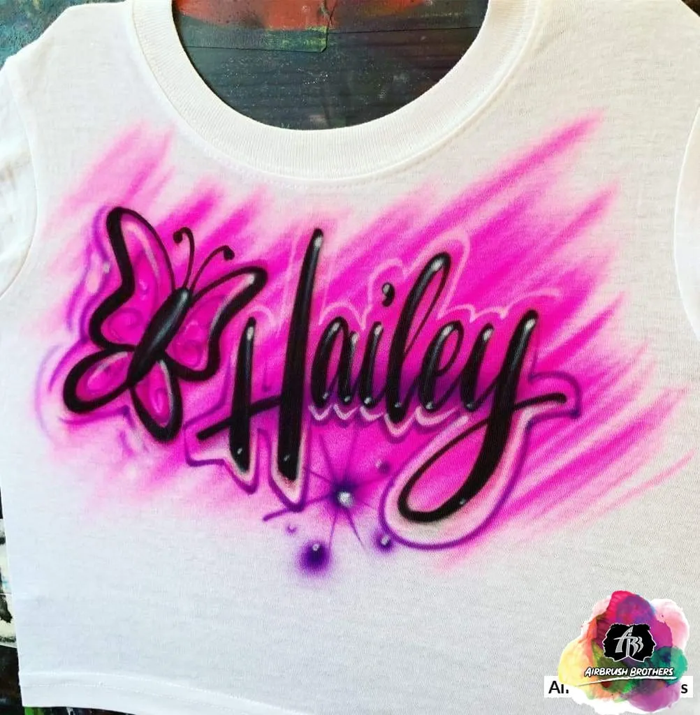 Airbrush Butterfly Shirt Design