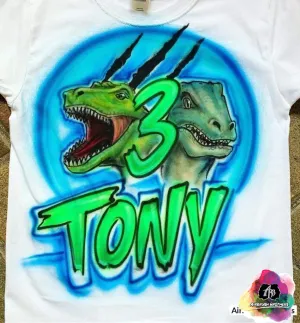 Airbrush Dinosaurs Birthday Design