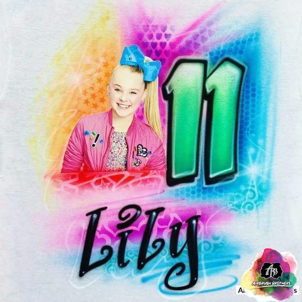 Airbrush Jojo Siwa Birthday Design