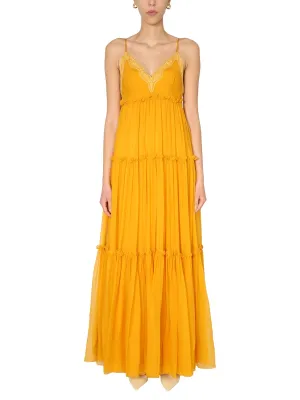 Alberta Ferretti Chiffon Slip Dress