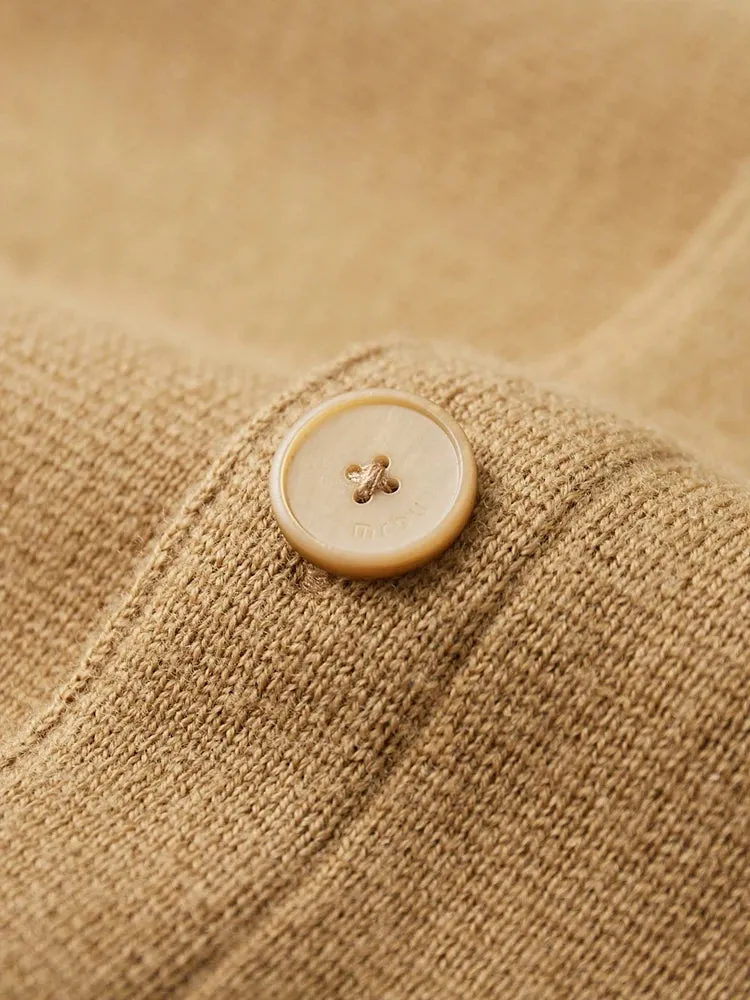 Antonios wool polo collar cardigan