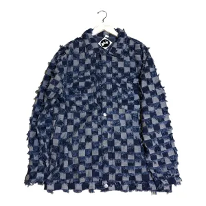 BACK IN STOCK Checkered Patchwork Denim Jacket