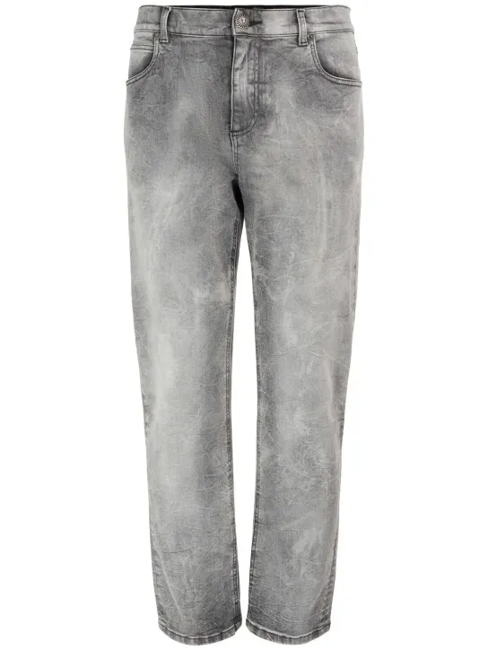 Balmain   Regular fit washed denim jeans 