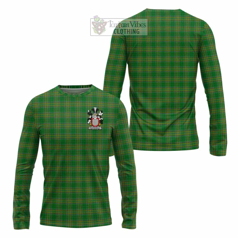 Barnewall Irish Clan Tartan Long Sleeve T-Shirt with Coat of Arms