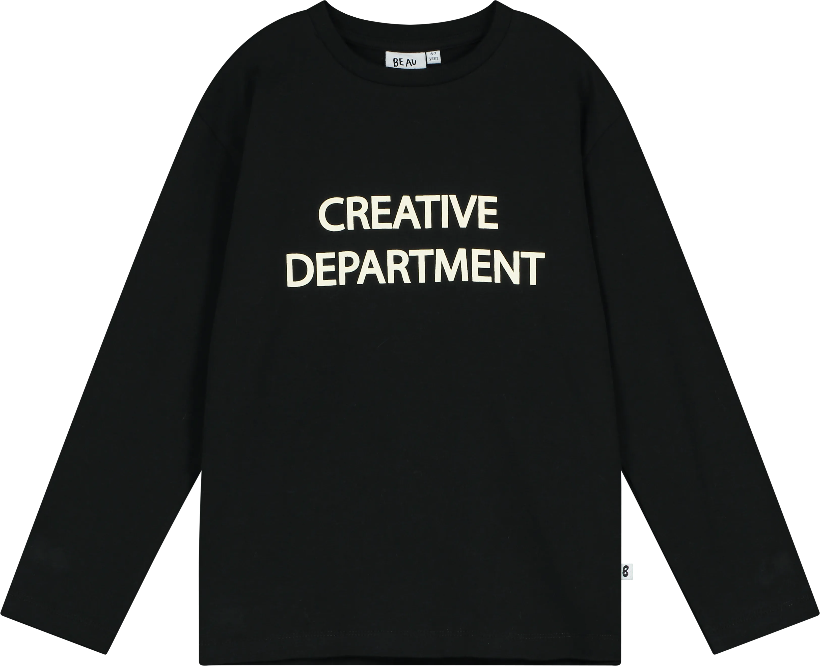 BEAU LOVES BLACK "CREATIVE DEPARTMENT" LONG SLEEVE T-SHIRT