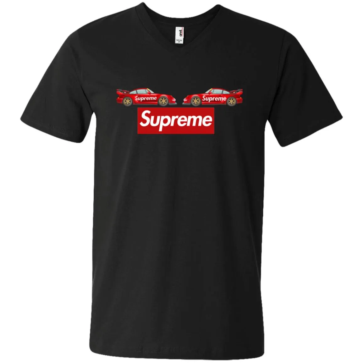 Best Supreme Car T-shirt Men V-Neck T-Shirt