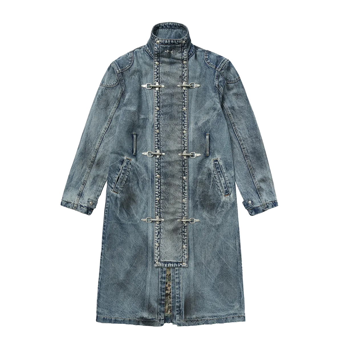 Bio Soldier Denim Trench Coat