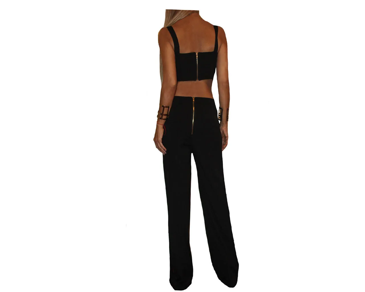 Black Cut-out Jumpsuit - The Bel Air