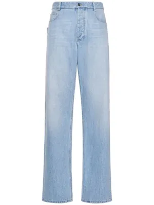 Bottega Veneta   Vintage cotton denim wide leg jeans 