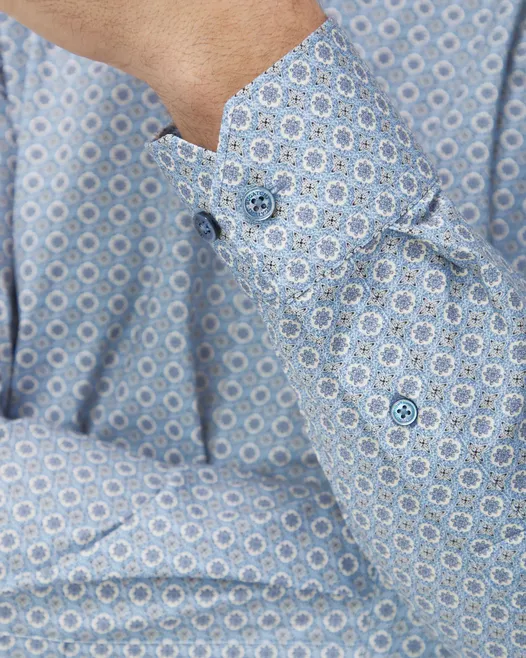 Bugatchi JAMES Mandala OoohCotton® Shirt | Air Blue