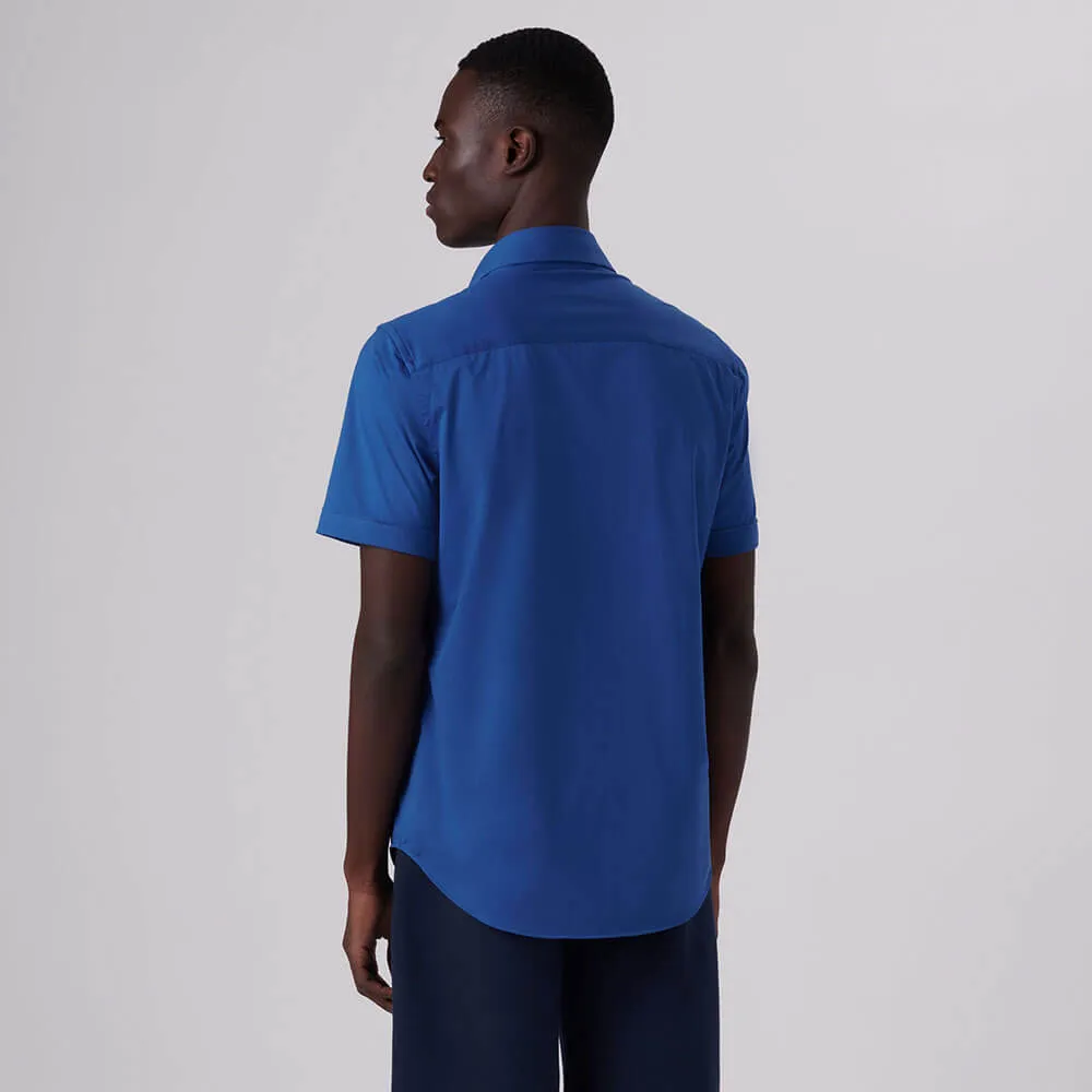 Bugatchi Ooohcotton Miles Short Sleeve Sport Shirt - Classic Blue