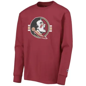 Champion Youth Seminole Logo/Florida State Seminoles Long Sleeve T-shirt - Garnet