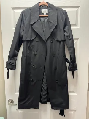 Cole Haan Black Trench Coat Sz L