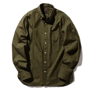 Colour Broad Button Down Shirt - Olive