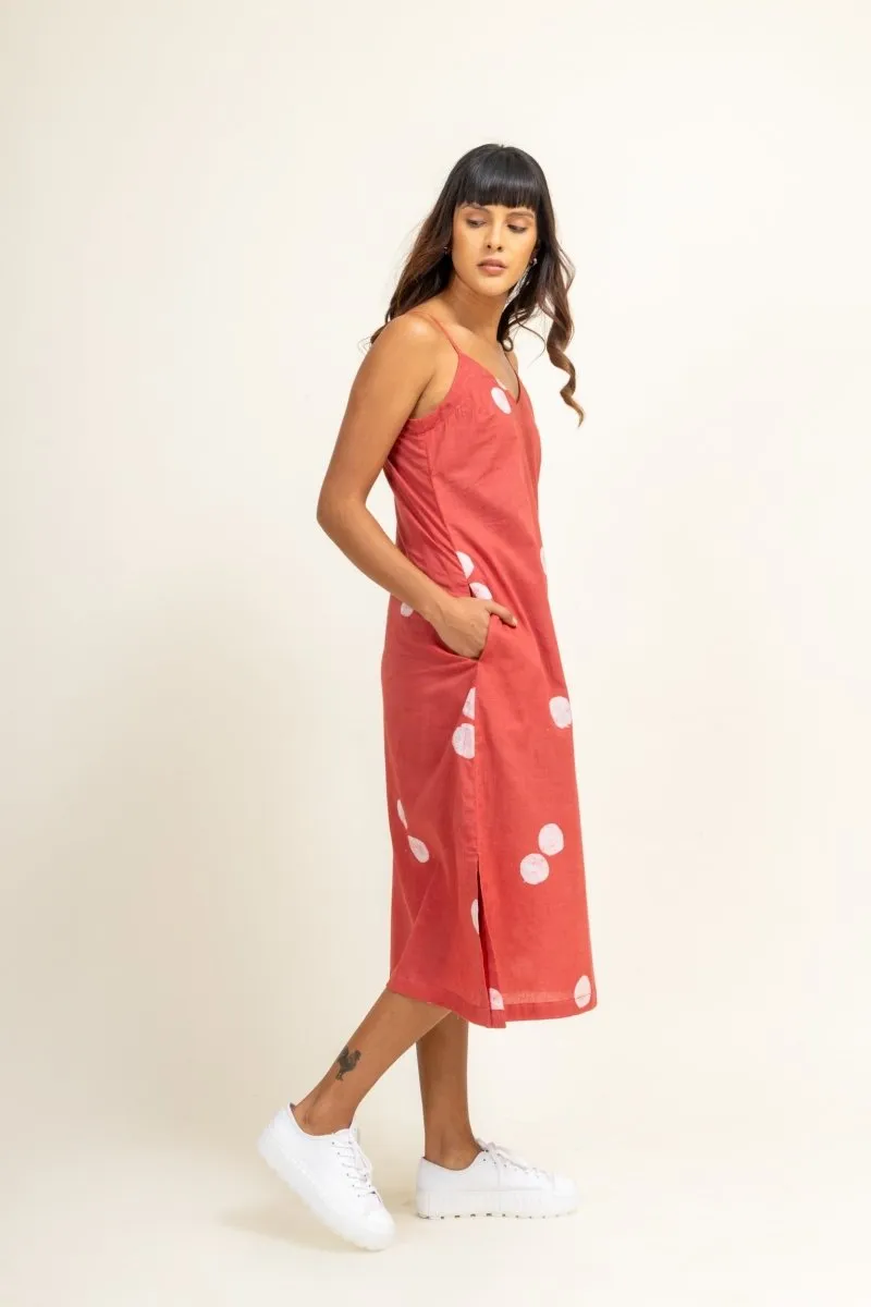 Coral Slip Upcycled Cotton Dress