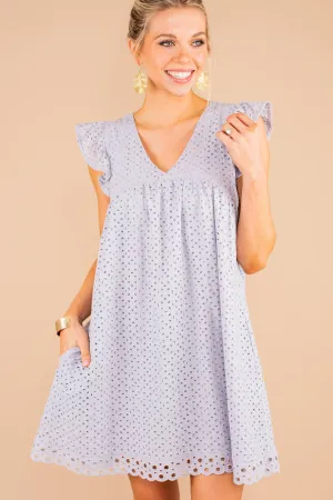 Couldn't Be Sweeter Light Blue Eyelet Dress