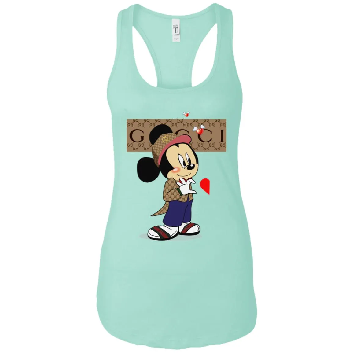 Couple Gucci Mickey Tshirt Valentine's Day Women Tank Top