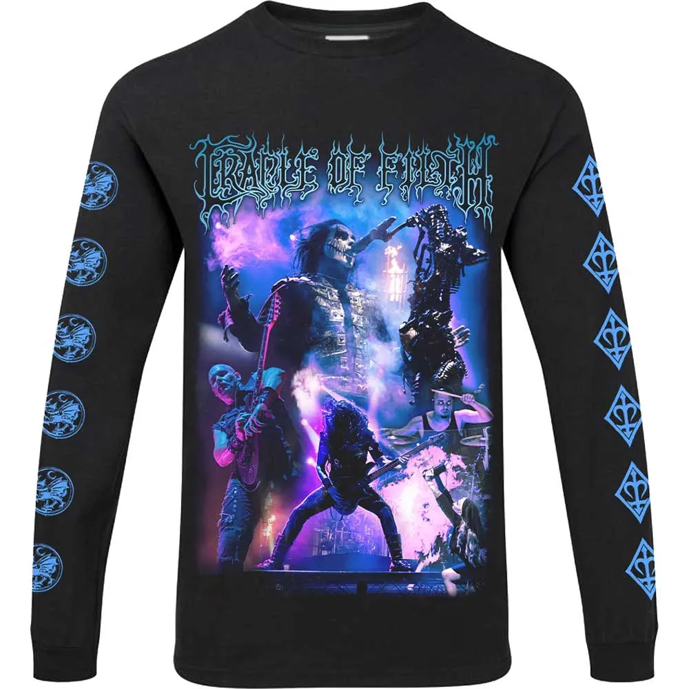 Cradle Of Filth Unisex Long Sleeve T-Shirt: Existence Band (Back & Sleeve Print)