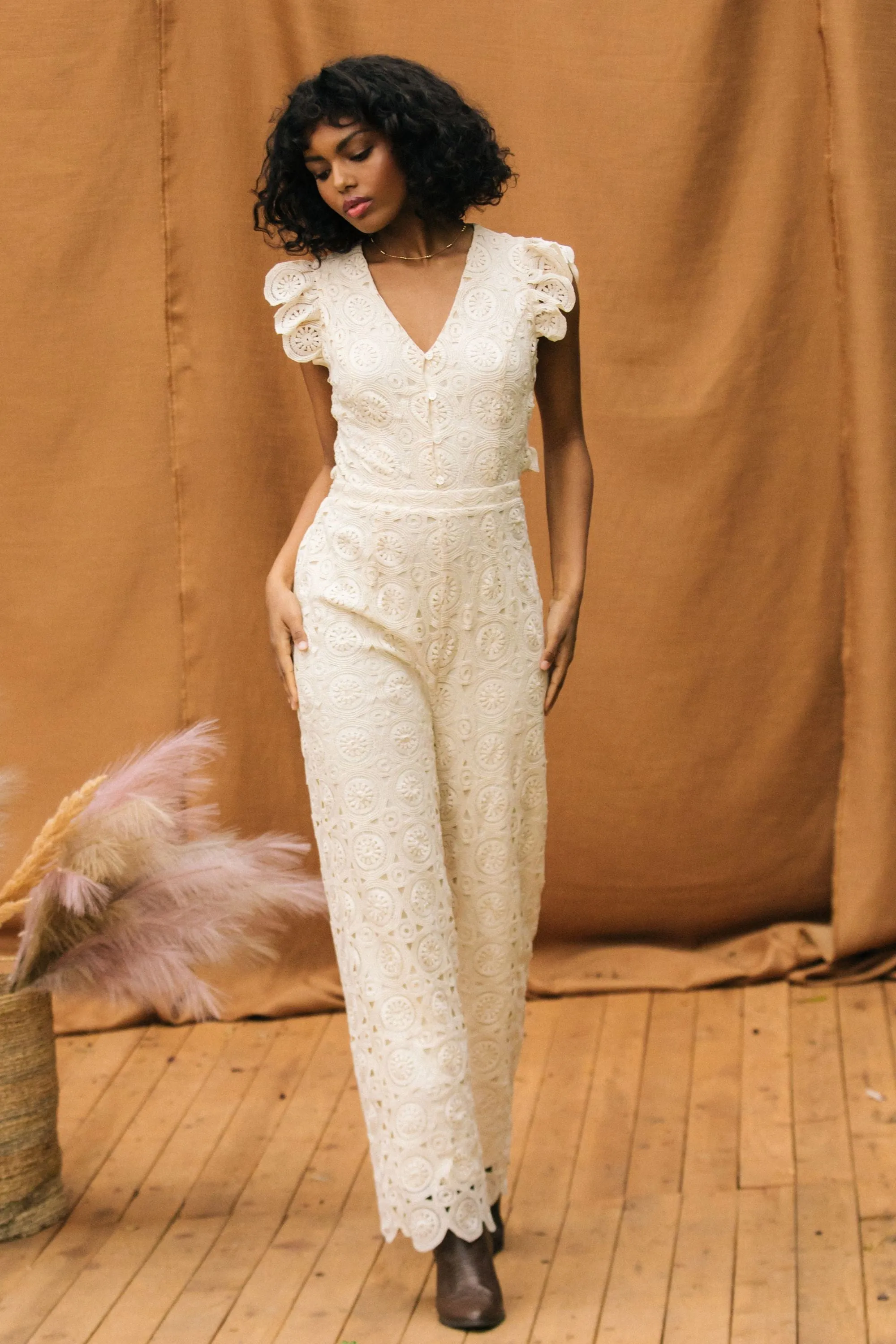 Crochet Jumpsuit - Ivory