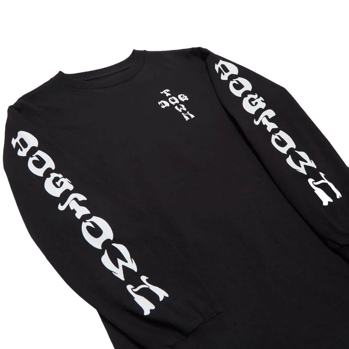 Dogtown Cross Logo Sleeve Print T-Shirt - Black/White