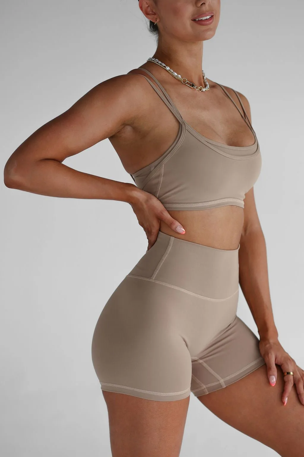 Double Layer Crop - Tan