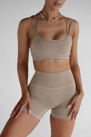 Double Layer Crop - Tan