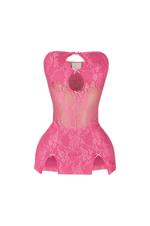 Dream Of Me Lace Micro Mini Dress