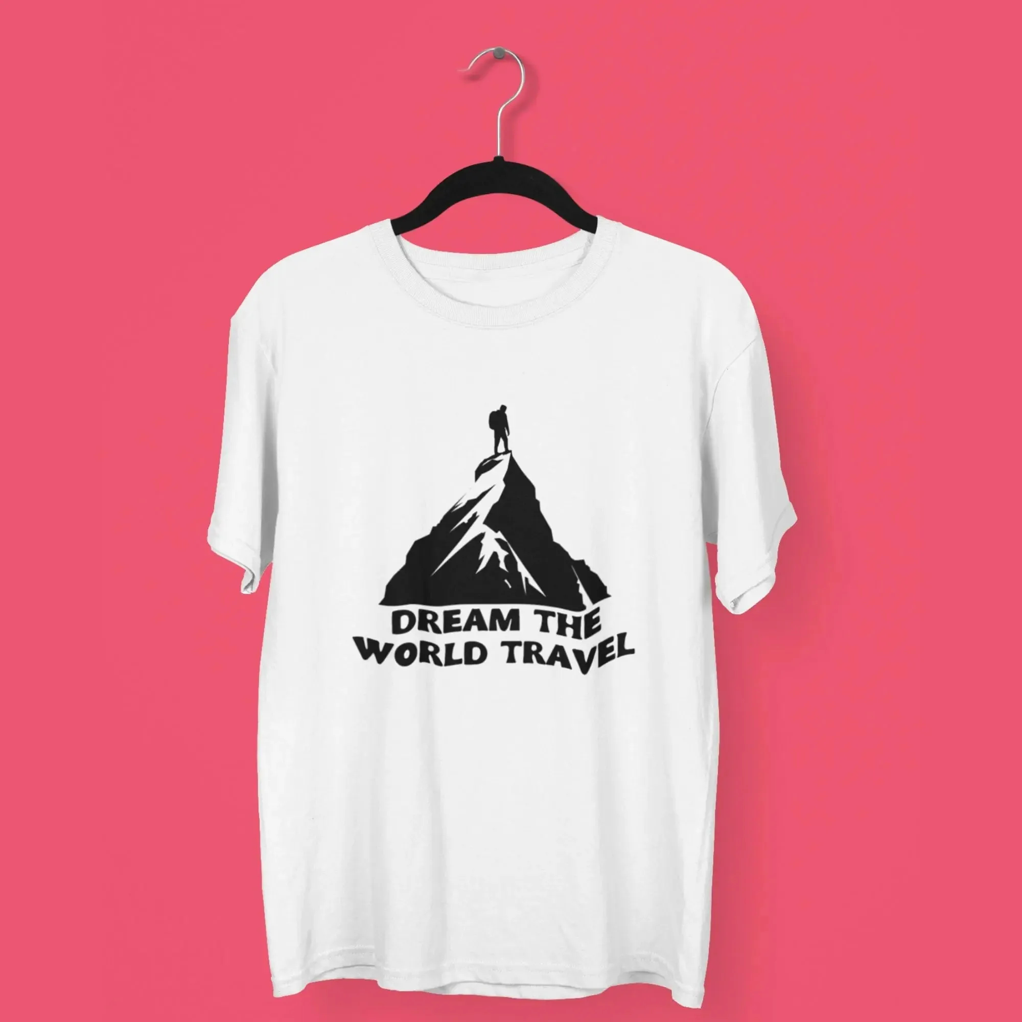 Dream the World Travel Round Neck Half Sleeve Classic T-Shirt