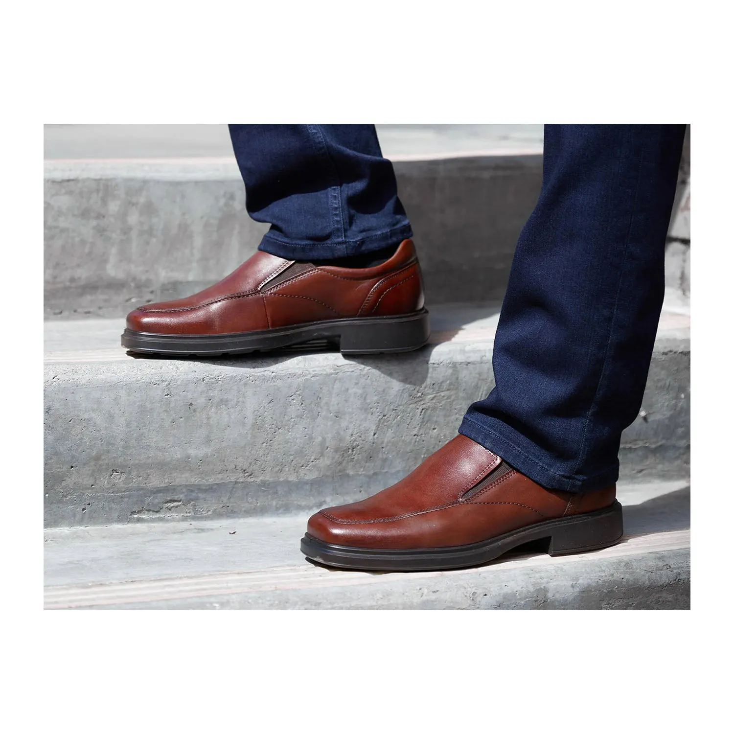 ECCO Men's Helsinki 2 Slip-On in Cognac