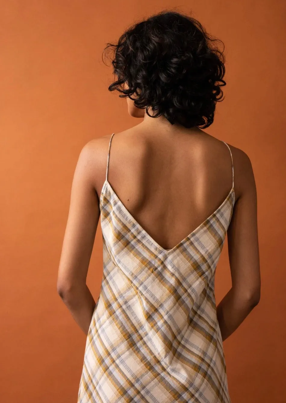 Eden Dress Ochre Tartan