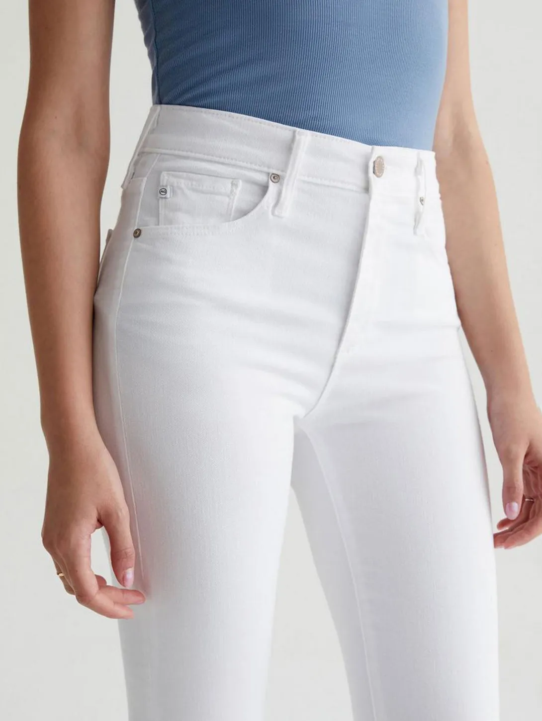 Farrah High Rise Bootcut Jean - Modern White