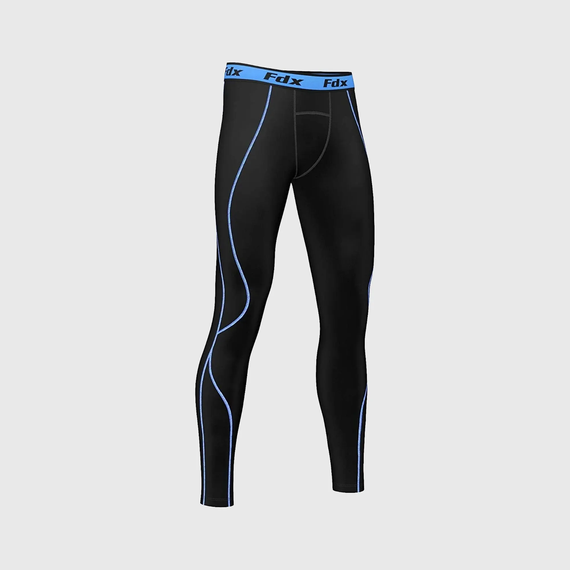 Fdx Blitz Blue Men's & Boy's Compression Base Layer Tights