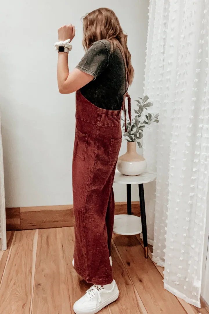 Flowy Mineral Wash Jumpsuit