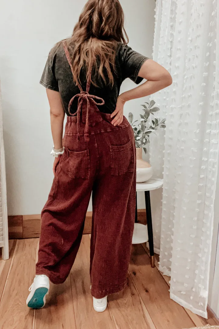 Flowy Mineral Wash Jumpsuit