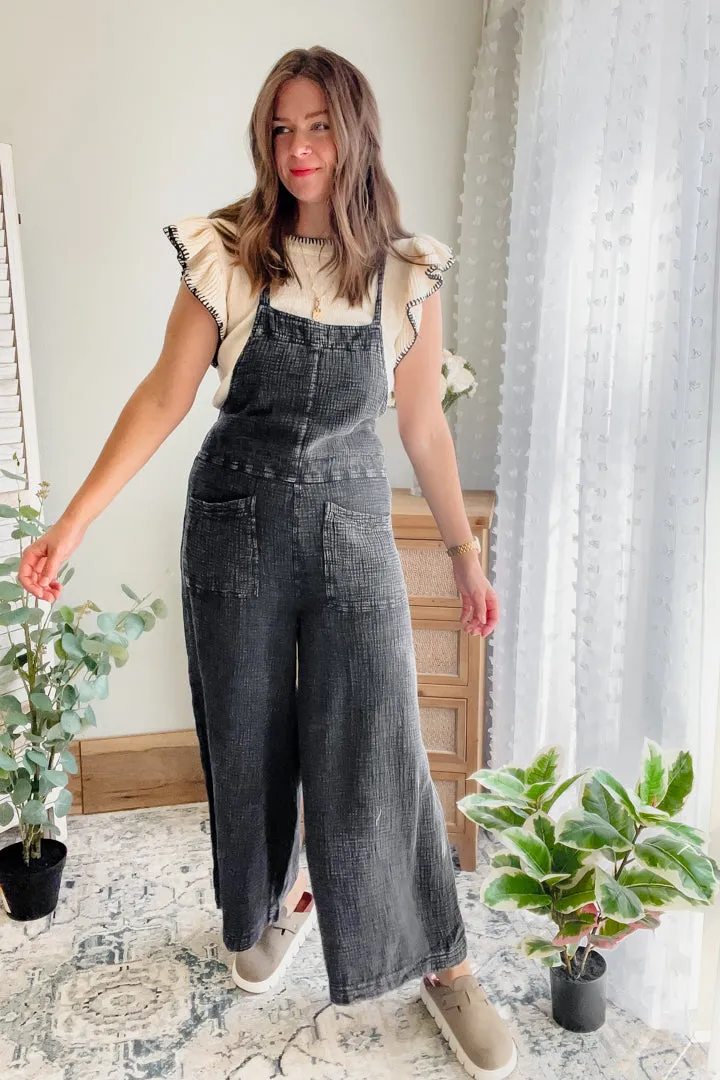 Flowy Mineral Wash Jumpsuit