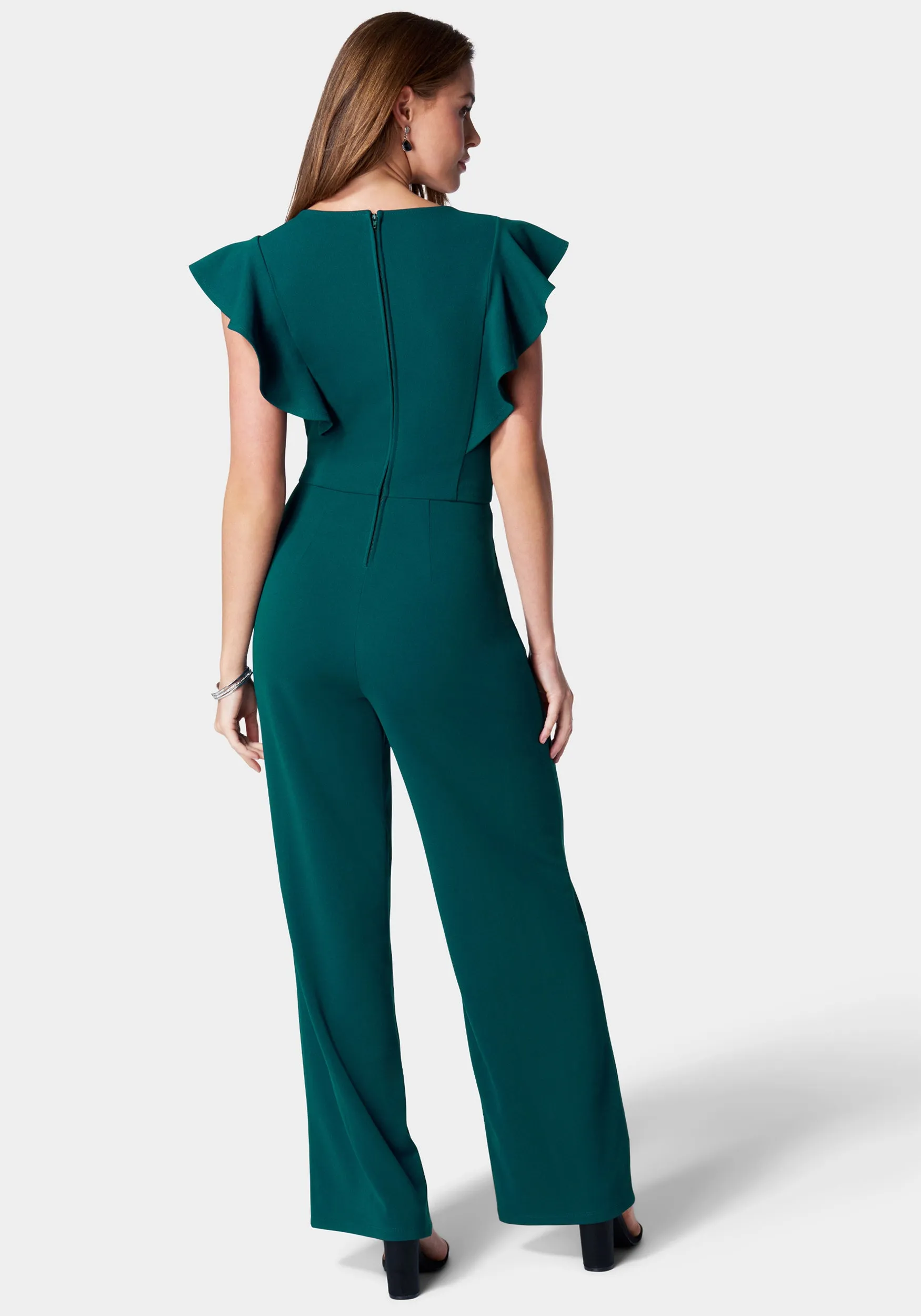 Flutter Sleeve Core Jumpsuit