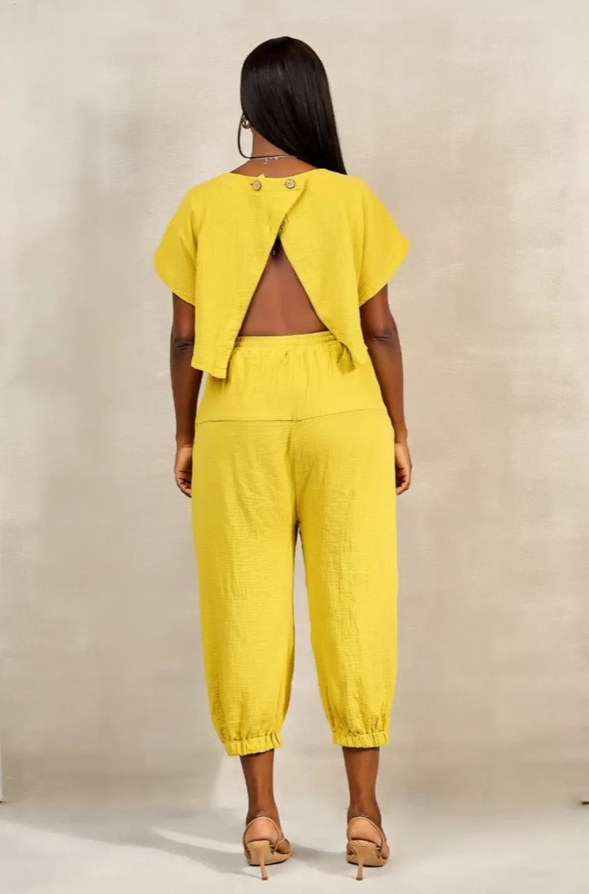 For You Relaxed Back Harem Jumpsuit