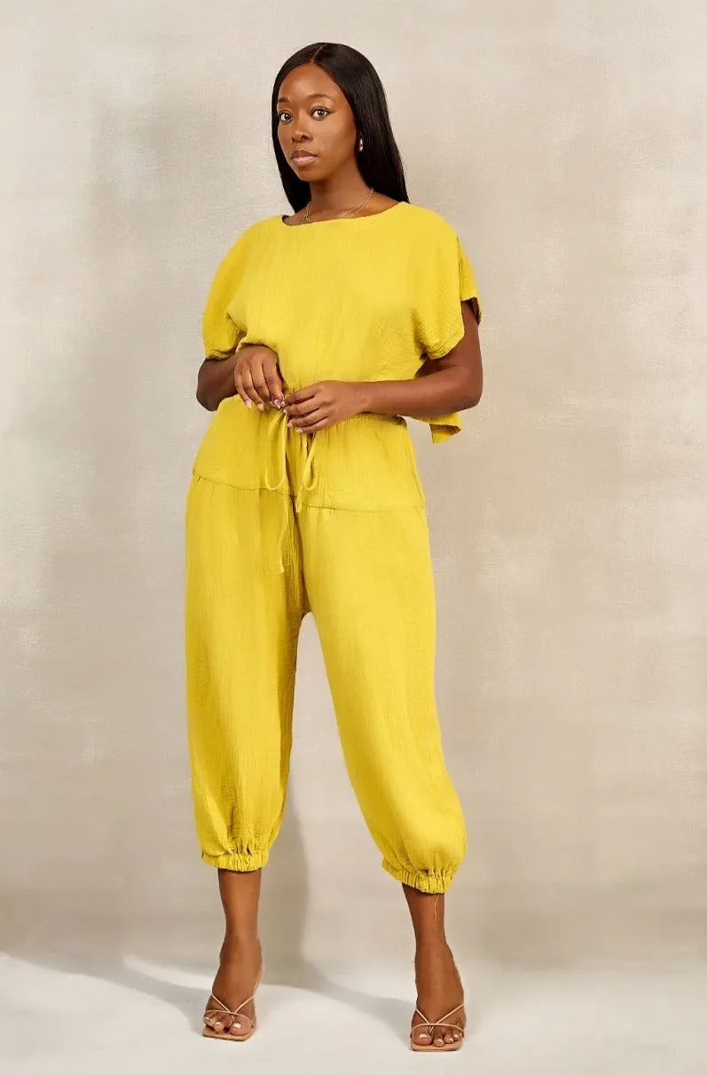 For You Relaxed Back Harem Jumpsuit