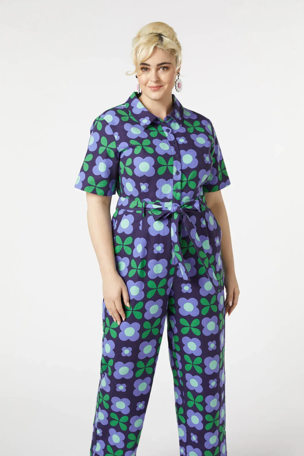 Geometric Flower Boiler Suit