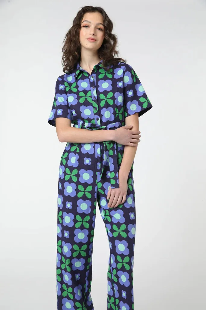 Geometric Flower Boiler Suit