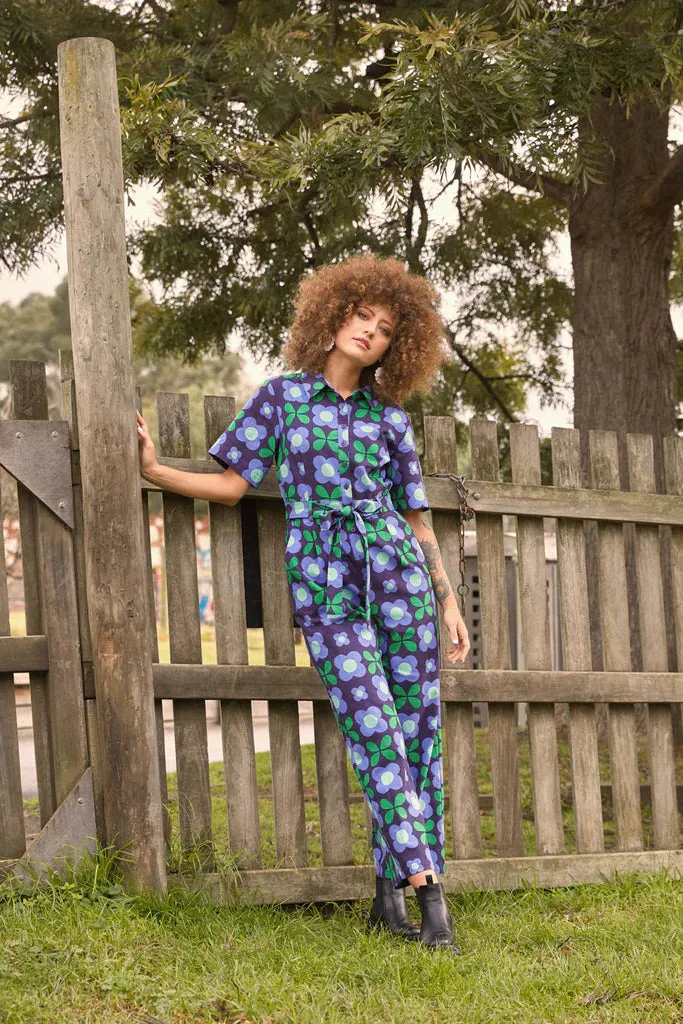 Geometric Flower Boiler Suit