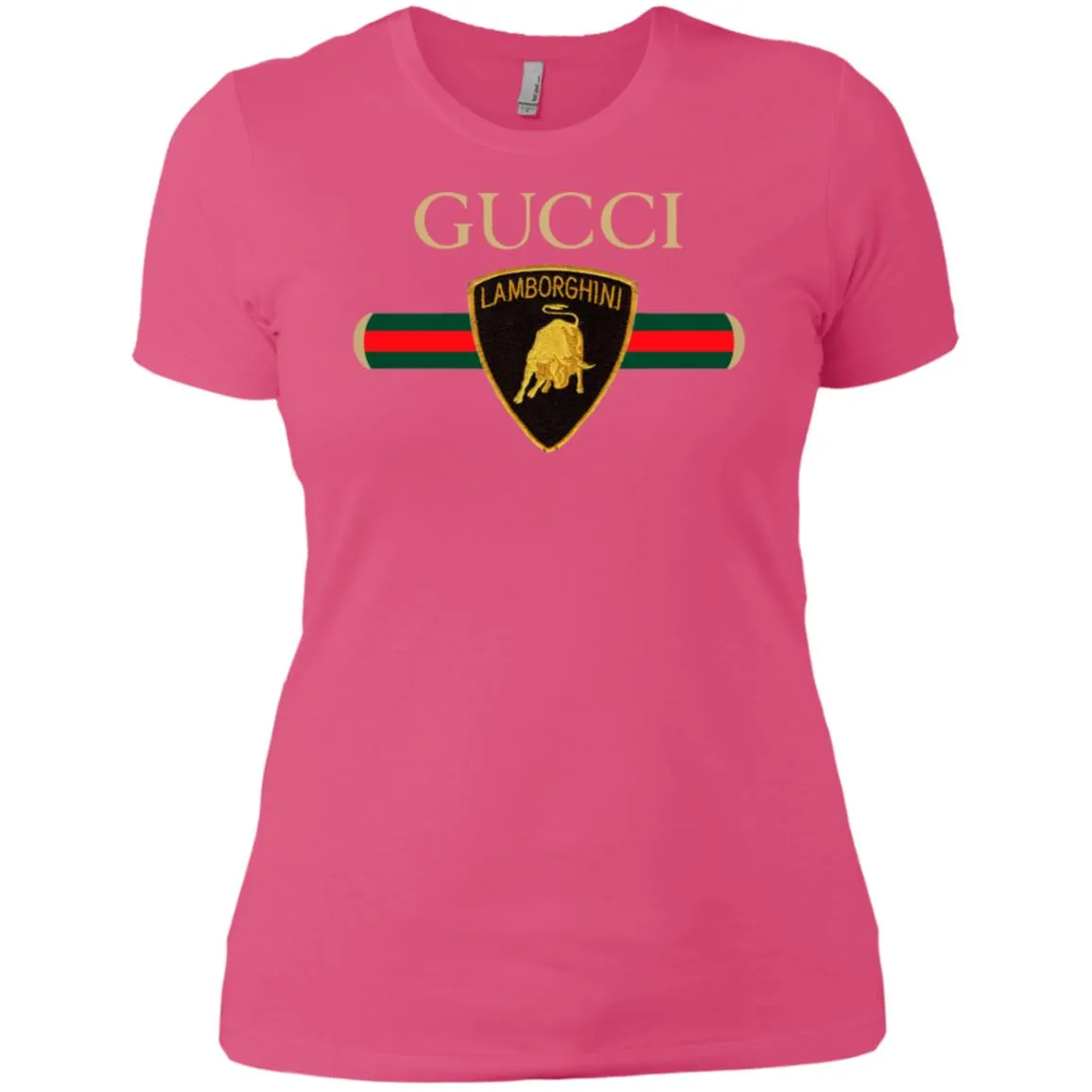 Gucci Lamborghini T-shirt Women Cotton T-Shirt