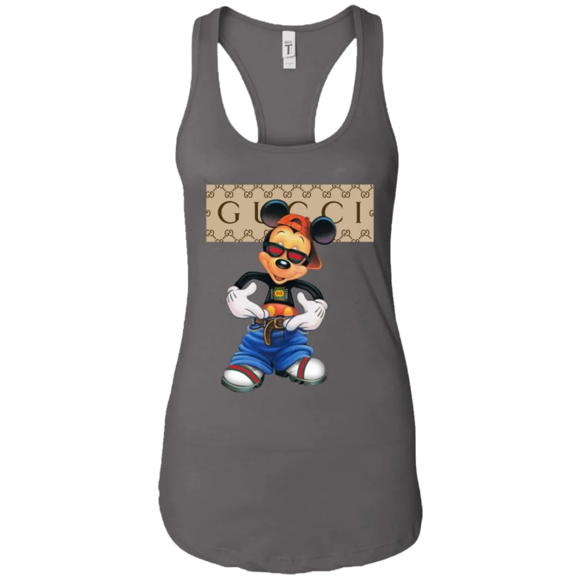 Gucci Logo Shirt Mickey Mouse T-shirt Women Tank Top